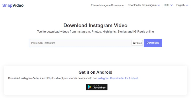 SnapVideo: Instagram Video Downloader